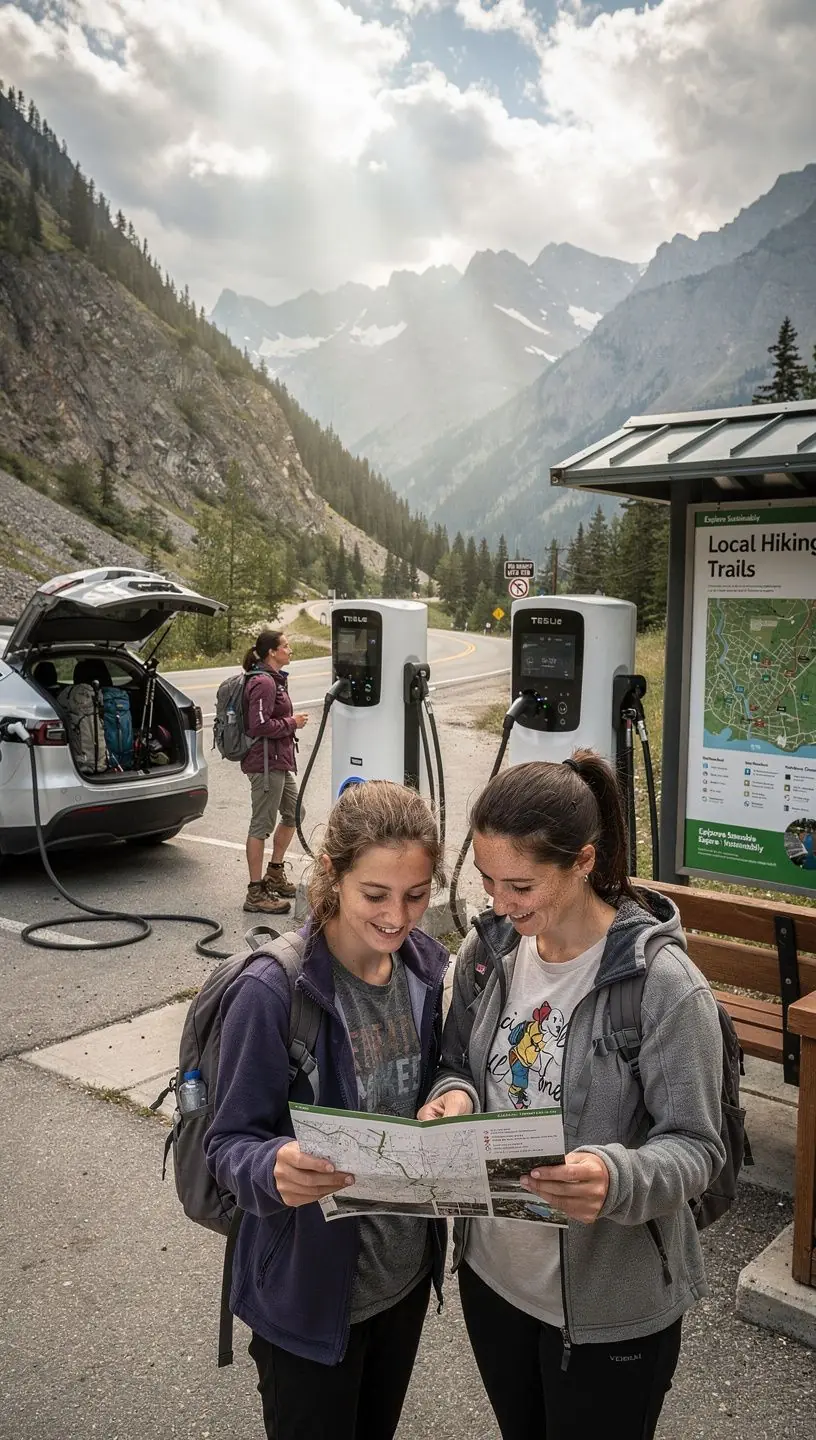 Karte des Autobahnnetzes mit eingezeichneten Ladepunkten für Elektrofahrzeuge